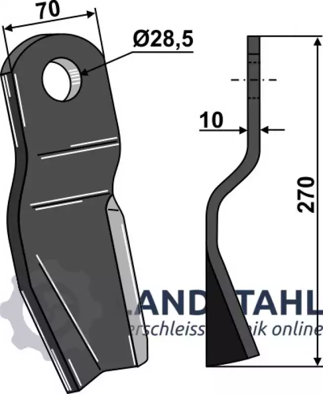 Schlegel 270x70mm - links